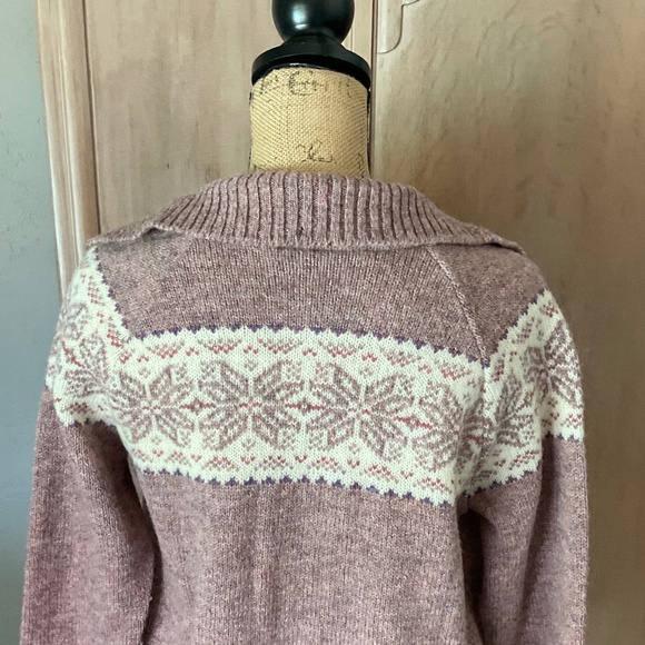 Vintage Scottish Wool Fair Isle Zip Up Sweater - Picture 9 of 16